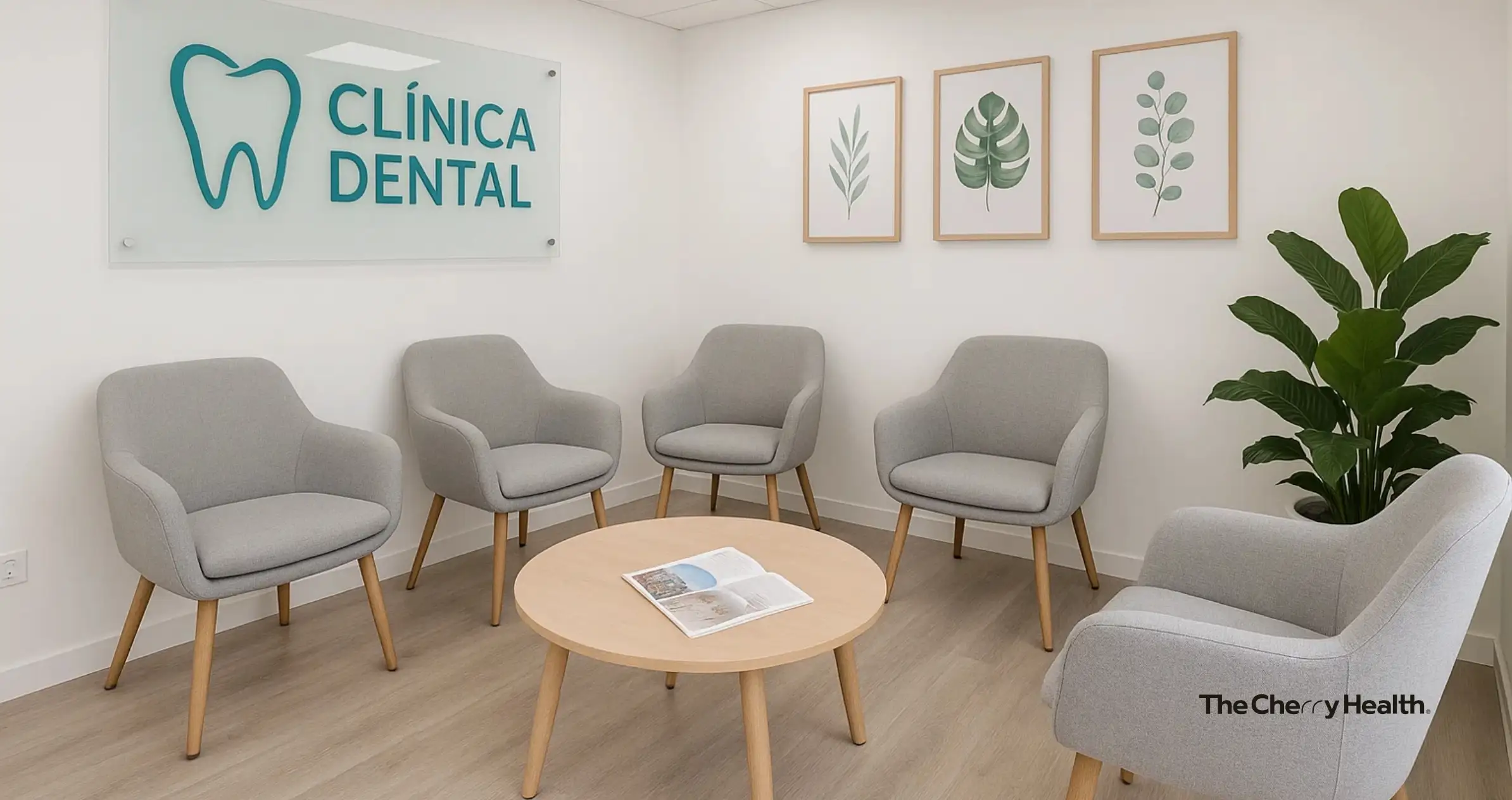 Decoración sala de espera clínica dental